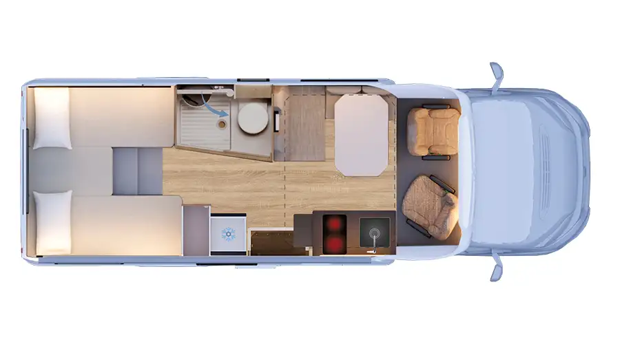 Atlantis carbon fiber monocoque 695 twin bed